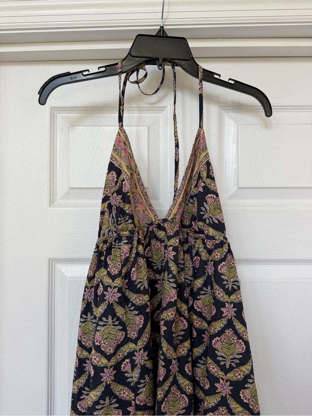 Free People Maxi Dress with Pink & Green Floral